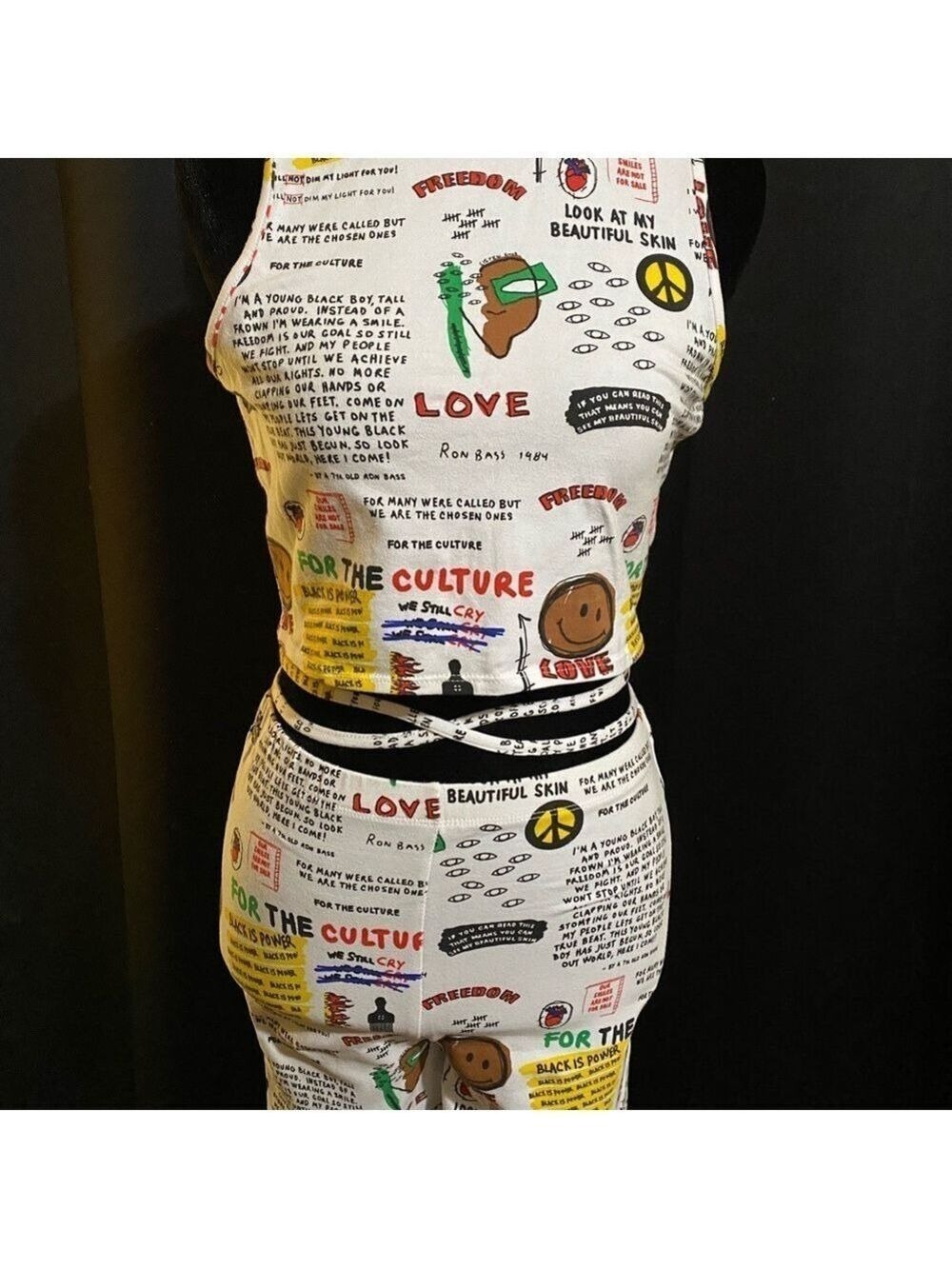 Forever 21 Graphic Print Tank and Shorts Set